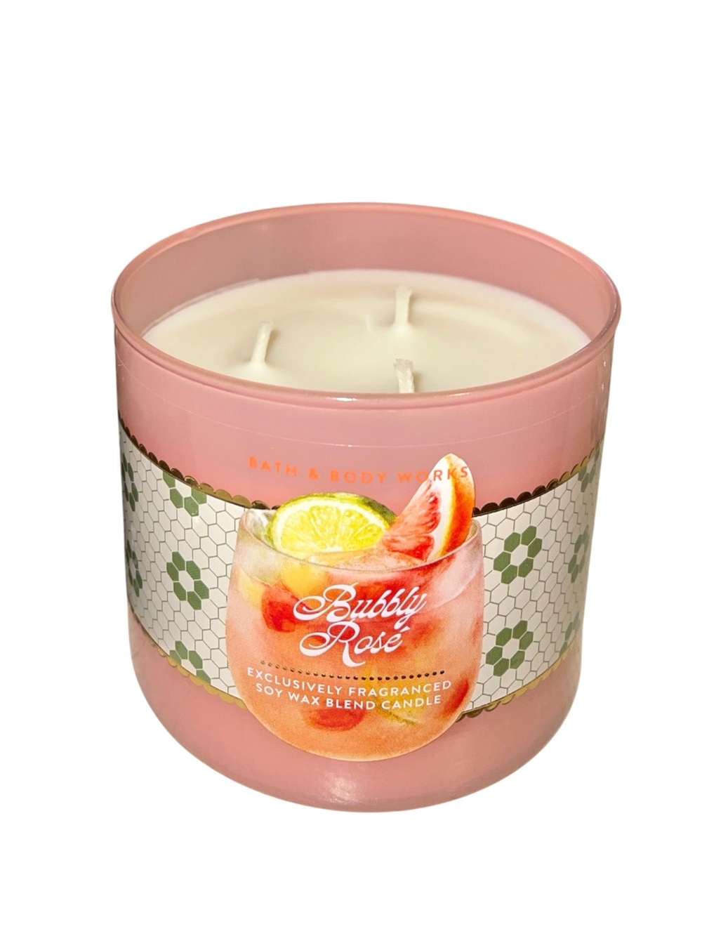 BATH & BODY WORKS BUBBLY ROSE’ 3 WICK CANDLE